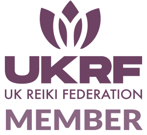 UK Reiki Federation member badge for certified Reiki practitioner